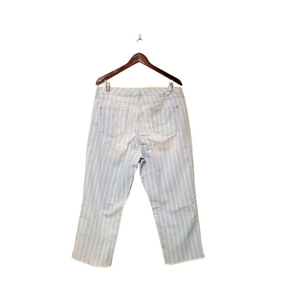 Nine West Jeans Chrystie Capri Plus Size 16 Striped - Picture 6 of 9